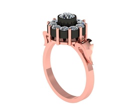 cerchio autentico anello gioielli gioiello oro dimamond giallo autentici anelli 3d print model - Mito3D