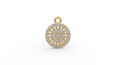 circle charm pendant gold jewel jewellry jewelry silver printable diamond woman fashion wedding solitaire saphire ruby necklace love pendants 3d print model - Mito3D
