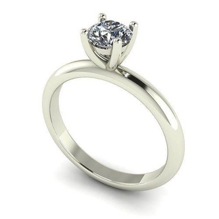 cerchio diamante Fidanzamento solitario squillare gioielleria oro gioiello nozze gemma bianca moda sterlina anelli 3d print model - Mito3D