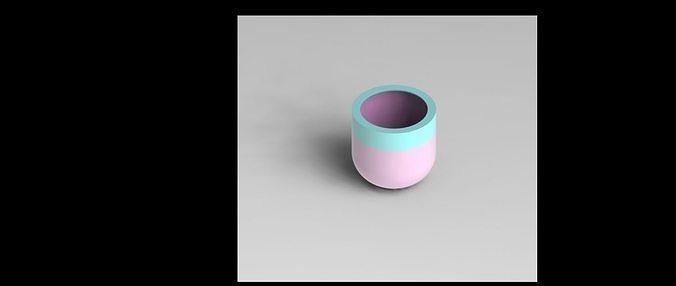 circle pot design art 3d 3ddesign solidwork reander 3dx flawerpot house accessories 3d print model - Mito3D