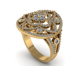 circle ring jewelry dimaond jewel jewellery jewlry stone gold silver rings 3d print model - Mito3D