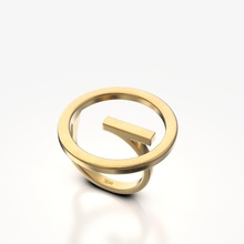 círculo anel joalheria ouro imprimível moda luxo mínimo platina Casamento prata único cnc joias mínimas argolas 3d print model - Mito3D