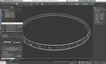 circle triangular truss diameter 600cm system parts stage stand stands scaffold studio set structure trusses architecture beams building material materials buildings lighting games toys puzzle 3d print model - Mito3D