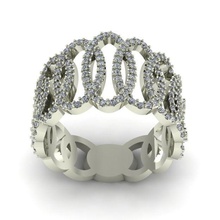circles diamond ring jewelry 3d print rings 3d print model - Mito3D