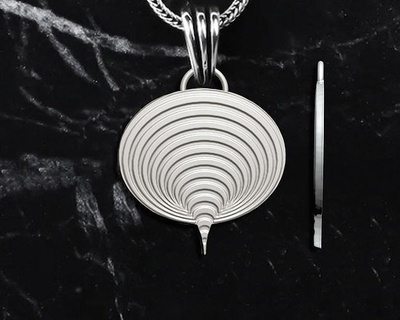 circles shape pendant jewelry gold printable silver bangle 3dsmax metal copper printing milling casting pharaonic ancient necklaces geometric art lines pendants circle 3d print model - Mito3D