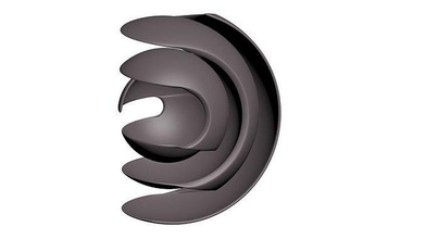 circulaire forme symbole conception abstrait 3dprinting 3dmodel intérieur extérieur art mathématique 3d print model - Mito3D