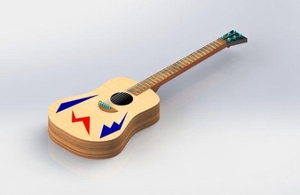 la cithare de guitare musique classique l'instrument l'acoustique concert musicales périphérique audio solidworks conception bande théâtre bois jeux les jouets d'autres 3d print model - Mito3D