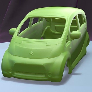 Citroen c 2011 imprimível carro corpo fenda escalextrico Tamiya rc miniz controle rastejante ninco Kyosho scx axial jogos brinquedos acessórios 3d print model - Mito3D