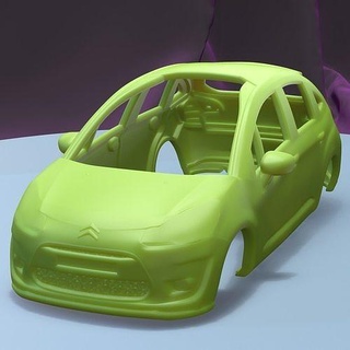 citroen c3 2010 printable car body slot scalextric tamiya rc miniz control crawler ninco kyosho scx axial 3d print model - Mito3D