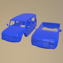 citroen mehari 1968 imprimible coche vehiculo cuerpo espacio 1 10 separar partes scalextric Tamiya rc miniz tractor kyosho axial traxxas micro 3d print model - Mito3D