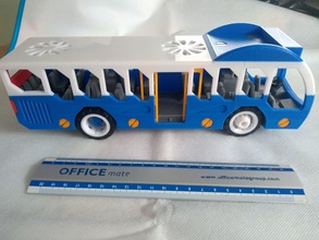 city bus toy - short version fully 3d printable games-toys fullyprintable child play from2yearsold diyproject games toys nosupport noglue onecolorprinter mechanical 3d print model - Mito3D