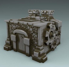 city hall sculpture architecture war old wood decor art travel ancient house stylized clashofclans games toys board 3d print model - Mito3D