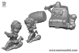ville chasseur stl fichier 3d impression modèle bande dessinée personnage dessin animé Jeux jouets 3d print model - Mito3D