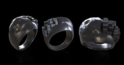 ville de l'anneau la mode bijoux l'homme exclusif les anneaux 3d print model - Mito3D