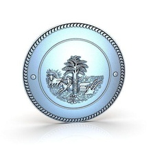 città francobollo decorazione medaglia design scultura modello Stampa argento arte Toro cavallo icona stucco spesa cnc monete distintivi 3d print model - Mito3D