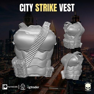 city strike vest 3d printable file action figures gi joe mezco marvel legends classified force bandolier wearable military games toys 3d print model - Mito3D