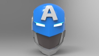 civil warrior helmet 3d printing war steve roger capitan america marvel cosplay games toys 3d print model - Mito3D
