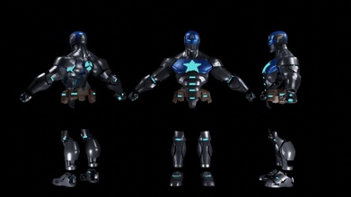 bürgerlich Krieger mcoc Roboter futuristisch Cyborg Wissenschaft Technologie Charakter mechanisch kybernetisch Spiele Spielzeuge 3d print model - Mito3D