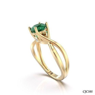 cjc101 signore womans donna diamante rubino Smeraldo anelli squillare Fidanzamento solitario blu zaffiro donne gioielleria 3d print model - Mito3D