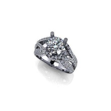 cjc1234 senhoras mulher mulheres diamante rubi esmeralda argolas anel noivado solitário azul safira joalheria 3d print model - Mito3D
