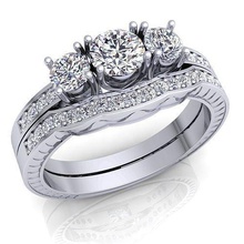 cjc157 Damen Frauen Diamant Rubin Smaragd Ringe Ring Engagement 3d print model - Mito3D