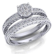 cjc158 Damen Frauen Diamant Rubin Smaragd Ringe Ring Engagement 3d print model - Mito3D