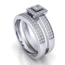 cjc159 señoras mujeres diamante rubí esmeralda anillos anillo compromiso solitario mujer azul zafiro joyería joya 3d print model - Mito3D