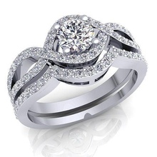 cjc162 senhoras mulher mulheres diamante rubi esmeralda argolas anel noivado solitário azul safira joalheria 3d print model - Mito3D