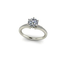 cjc601 senhoras mulher mulheres diamante rubi esmeralda argolas joalheria anel noivado 3d print model - Mito3D
