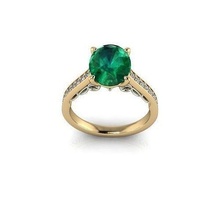 cjc603 señoras mujeres diamante rubí Esmeralda anillos anillo compromiso 3d print model - Mito3D