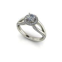 cjc608 Dames femmes diamant rubis émeraude anneaux bague engagement 3d print model - Mito3D