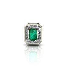 cjc617 damen frauen diamant rubin smaragd anhänger ringe ring engagement solitär frau blau saphir schmuck 3d print model - Mito3D