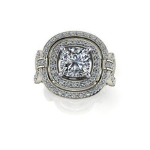 cjc631 Damen Frauen Diamant Rubin Smaragd Ringe Ring Engagement 3d print model - Mito3D