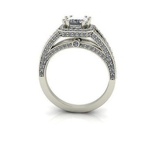 cjc635 señoras mujeres diamante rubí Esmeralda anillos anillo compromiso 3d print model - Mito3D