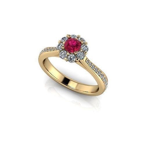 cjc639 Damen Frauen Diamant Rubin Smaragd Ringe Ring Engagement 3D print model - Mito3D