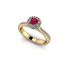 cjc639 señoras mujeres diamante rubí Esmeralda anillos anillo compromiso 3d print model - Mito3D