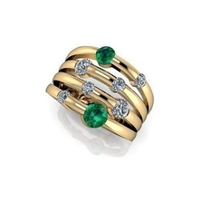 cjc640 senhoras mulher mulheres diamante rubi esmeralda argolas anel noivado 3d print model - Mito3D