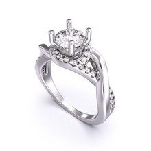 cjc7015 senhoras mulher mulheres diamante rubi esmeralda argolas anel noivado solitário azul safira joalheria 3d print model - Mito3D