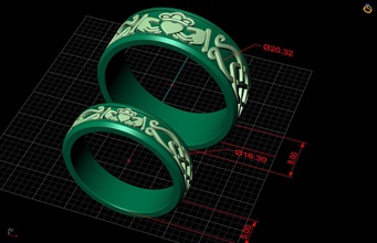 claddagh squillare modello nozze modelli gioielleria bianca argento momento ragionevole anelli 3d print model - Mito3D