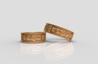 claddagh hochzeit ringe schön brillant fantasie mädchen gold anmutig juwelier schmuck herausforderung dame original platin angenehm wertvoll ring silber frau 3d print model - Mito3D