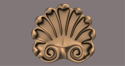 clam shell ornament art carving artistic furniture 3d print model - Mito3D