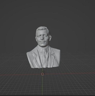 Clark Giebel abrufbar Darsteller König Hollywood George Clooney Brad Pitt Film Grace Kelly Kunst Skulpturen 3d print model - Mito3D