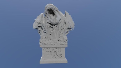 clash of titans - kraken bust clashofthetitans 3dprint printable creature art sculptures 3d print model - Mito3D