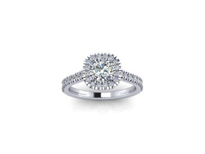 clasic ring jewelry luxury gold diamondsrings my3dring rings 3d print model - Mito3D