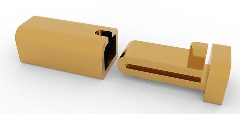 schließe plastik stück of hardware schmuck gold armbänder bronze druckbar joyeria silber box goldene broche 3d print model - Mito3D