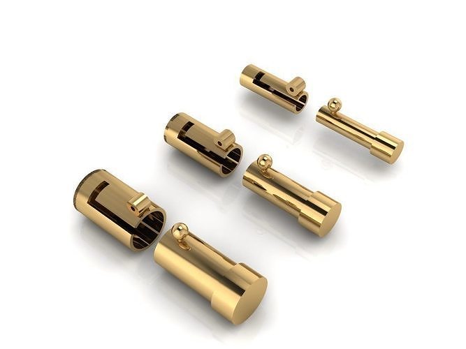 Schließe einstellen Gold plattiert Anschlüsse Ring Sicherheit Schmuck Silber druckbar Kette Armband Juwel Technologie sperren Box Verschlüsse Armbänder Juwelen 3D print model - Mito3D