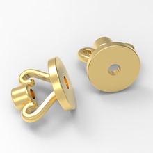 clasp studs jewelry 3djewelry cad elegant gem gold platinum jewelryprint jewelrywax silver earrings buy 3d print model - Mito3D