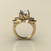 klasik melek yüzük takı mücevher kuyumcu nişan solitaire altın elmas artmaster düğün Victoria blackgold yazdırılabilir gelin diamondring taşlar goldring 3d print model - Mito3D