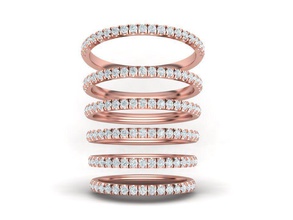 classique de la bande bague tailles 48 à 58 bijoux l'anneau le diamant micropave ensemble d'argent en acheter 3d modèle 3dprint 3dring les anneaux états-unis canada imprimable israël 3d print model - Mito3D