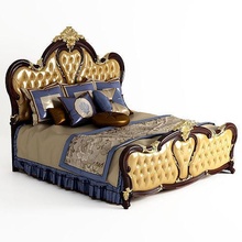 classic bed bedroom pillow luxury furniture design antique decoration sleep dresser night residential space retro interior modern rest commode coverlet cushion house 3d print model - Mito3D